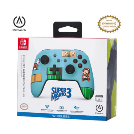 คอนโทรลเลอร์ POWERA ENHANCED (ไร้สาย) ลาย SMB3 สีฟ้า สำหรับ NINTENDO SWITCH_1